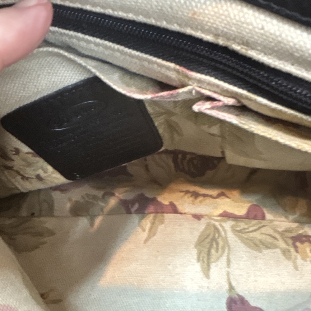 Brighton Black Pebbled Shoulder Bag with Silver Hardware and Shoulder Strap - Picture 6 of 10